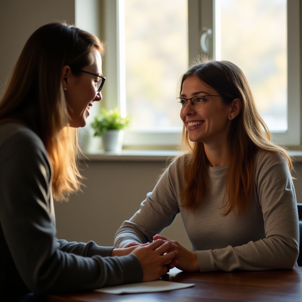 A one-on-one coaching session in progress.